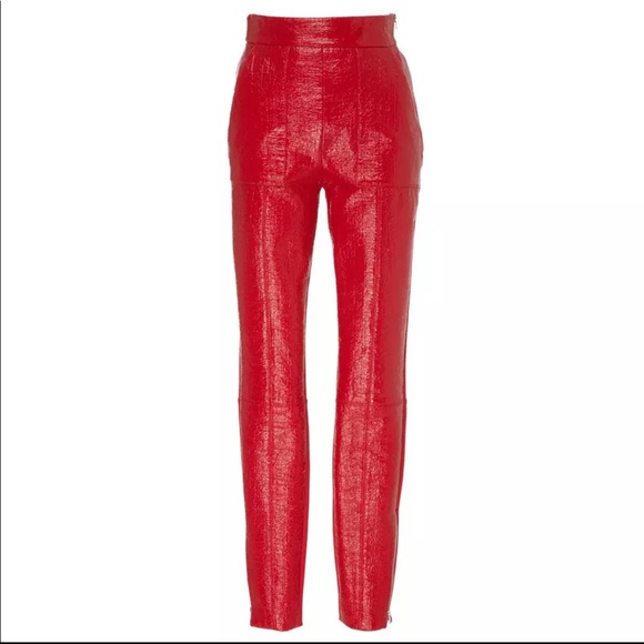 Kylie Jenner red leather pants size XS - Picture 2 of 3